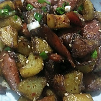 Cumin potato cubes, comparable to food stalls recipe illustration 5