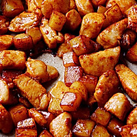 Fried potatoes and stir-fried diced chicken︱Illustration of how to make it tender and go well with rice 6