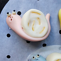 #summernight snackHigh! #cheesesnail shaped steamed buns♥baby late night snack♥ madeIllustration of method 13