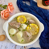 #开看游戏hay吃 round#Yam and Corn Pork Ribs Soup Illustration of how to do it 6