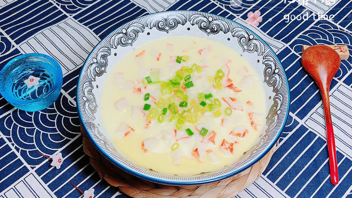 Soy Milk Crab Fillet Steamed Egg