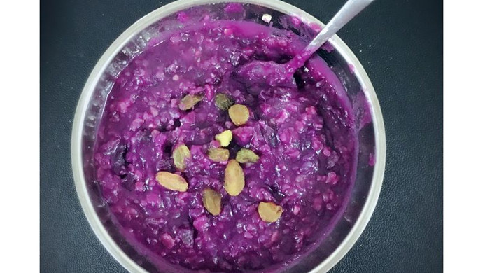 Purple sweet potato oatmeal (fat-reducing dinner)