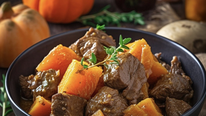 Stewed Beef Brisket with Pumpkin