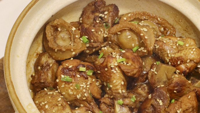 Abalone, pork ribs and chicken legs