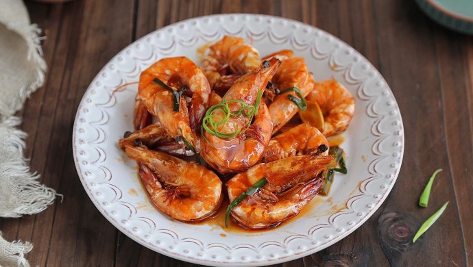 Braised prawns