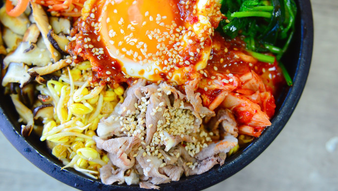 Kimchi Fatty Beef Bibimbap