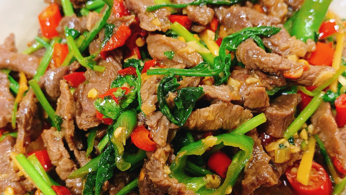 Stir-fried yellow beef