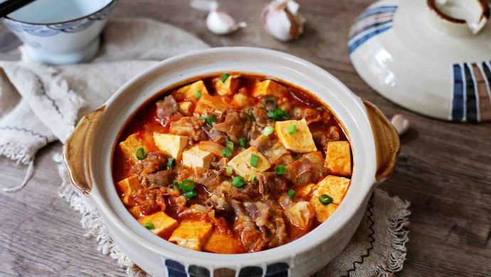 Fatty Beef Spicy Cabbage and Tofu Hot Pot