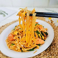 The fried rice noodles from the late-night snack stall are so delicious. Illustration of how to do it 14