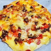 # Combination of Chinese and Western can also be eaten like this#Sam's grain-fed roast beef Tomato Thick Cheese Pizza Recipe Illustration 9