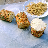 Chives and meat floss cake roll#Baking Dreamer (East China)# Illustration of how to do it 23