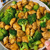 # Zero belly burden eating late night snack#Fat-reducing meal! Low calorie Illustration of how to make delicious stir-fried diced chicken with black pepper and broccoli 6