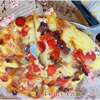 # Combination of Chinese and Western can also be eaten like this#Sam's grain-fed roast beef Tomato Thick Cheese Pizza Recipe Illustration 10