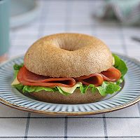 #Goddess Picnic Note# A nutritious breakfast full of energy~full Wheat Ham Bagel Sandwich Recipe Illustration 18