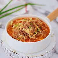 #网Celebrity Food I'll Make#Tomato Enoki Mushroom Fat Beef Illustration of how to do it 11