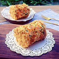 Chives and meat floss cake roll#Baking Dreamer (East China)# Illustration of how to do it 24