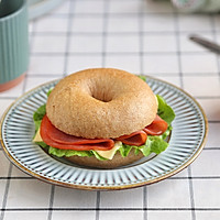 #Goddess Picnic#A nutritious breakfast full of energy ~ Illustration of how to make whole wheat ham bagel sandwich 17