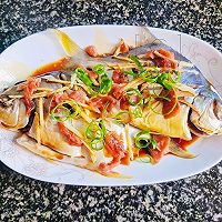 Summer appetizer steamed fish | Illustration of how to make sour plum golden pomfret 10