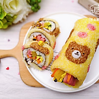 The cute Care Bear hand-rolled sushi will make the kid next door cry~ Illustration of how to do it 14