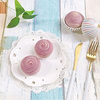 Purple sweet potato spiral egg yolk cake (with salty egg white, no waste method) ) Illustration of how to do it 17