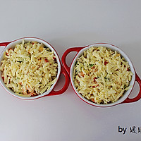 Illustration of how to make shrimp and cheese baked rice 5