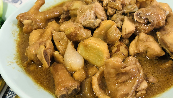 Braised Chicken with Sha Ginger