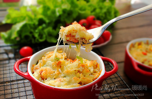 Shrimp and Cheese Baked Rice