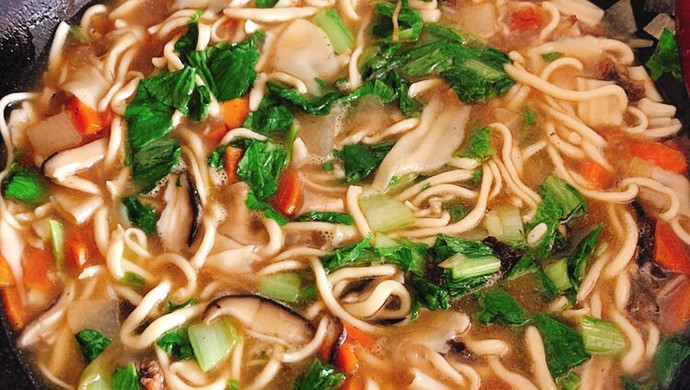 Homemade noodle soup