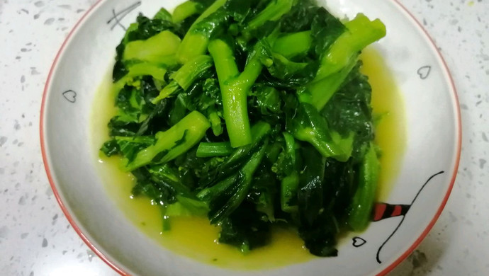 Stir-fried green cabbage hearts