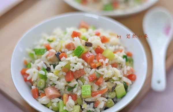 Colorful fried rice