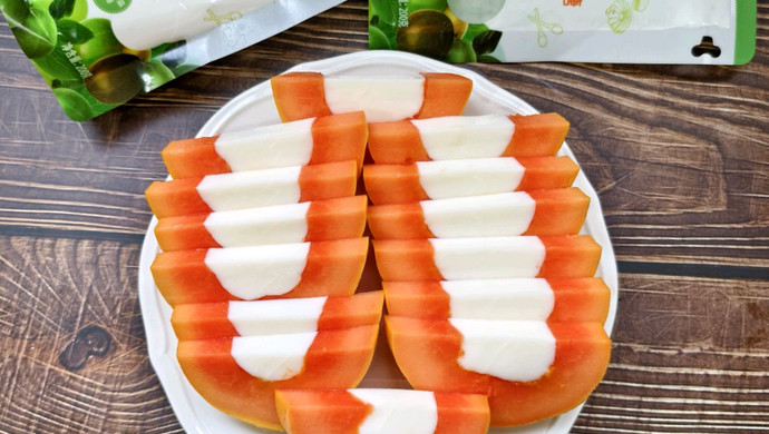 Low-fat dessert papaya custard