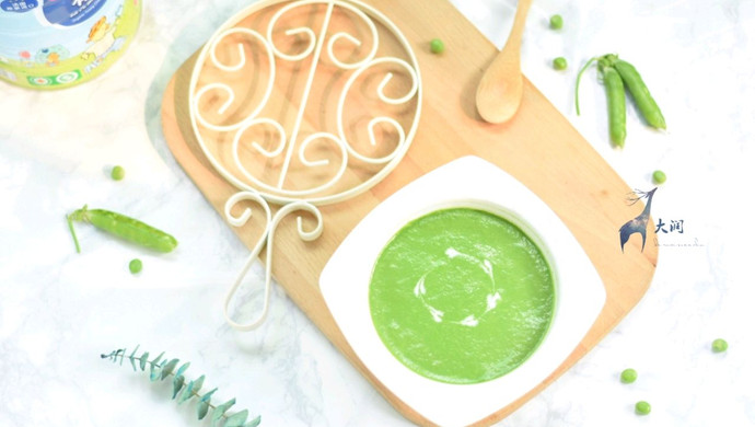 Organic pea custard