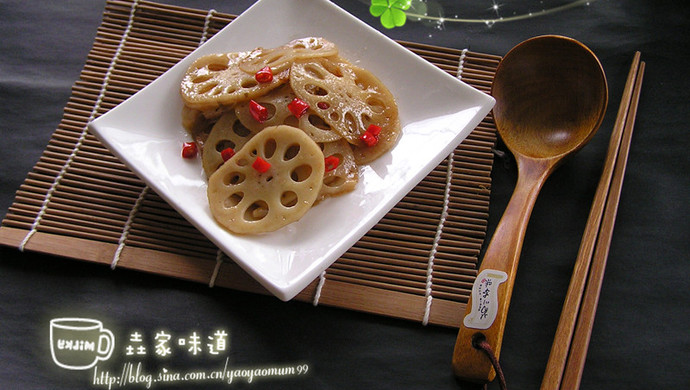 Sweet and sour lotus root slices