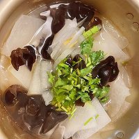 #用吃吃狗#Low-calorie dinner - illustration of how to make winter melon and fungus soup 3