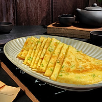 Ten-minute breakfast/illustration of how to make green onion egg pancake 6