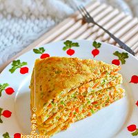 Illustration of how to make breakfast vegetable egg pancake 4