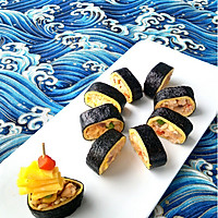 Omelet Rice Sushi Roll#Rapid Breakfast#Recipe Illustration 11