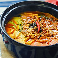 The secret of delicious Korean hot pot - Illustrated recipe of kimchi fat beef pot 10