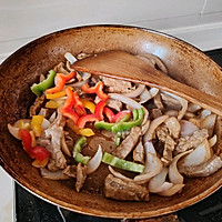 # Zero belly burden to eat late night snack#How to stir-fry steak with colored peppers Illustration 6