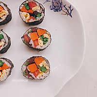 Illustration of how to make Chinese vegetable sushi 6