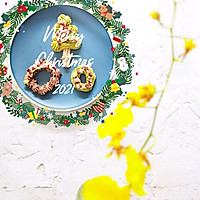 #安佳佳比easyChristmasSeason#Christmas wreath cookies Illustration of how to do it 6