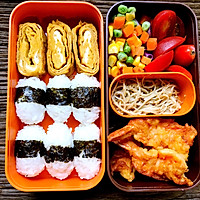 Illustration of how to make a little girl's happy bento 19