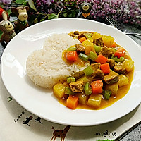 Curry Potato Pork Rice Bowl#Wonderful Curry, Save Cute Baby’s Appetite #’s practice illustration 9