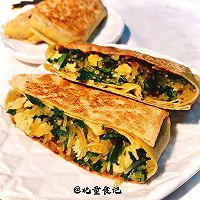 Slimming snack: Pan-fried bean curd, leek and egg pie recipe illustration 15