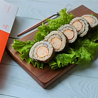 Illustration of how to make flying fish roe sausage and seaweed rolls 7