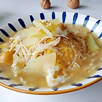 Illustration of egg, egg, shredded chicken and winter melon soup 8