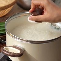 Illustration of how to make Thai dessert snack durian coconut milk glutinous rice 7