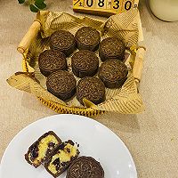 Cantonese-style chocolate coconut mooncake—the texture of brownie cake, coconut Rich and delicious! Recipe 13