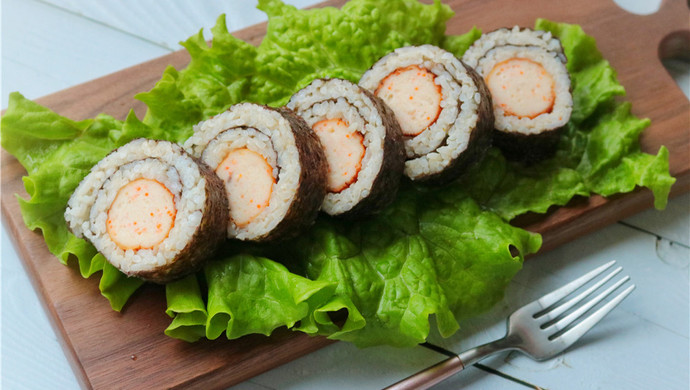 Flying fish roe sausage seaweed roll