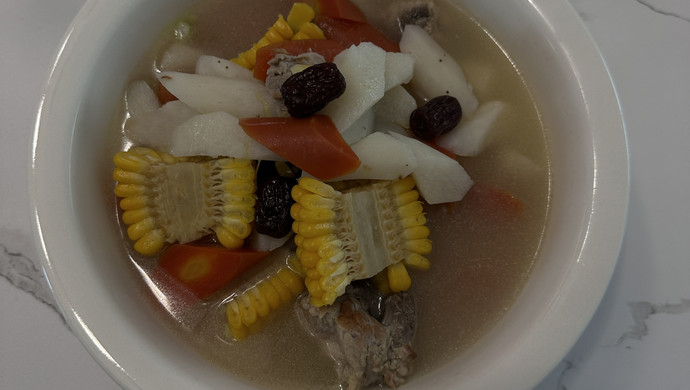 Corn, Red Dates and Pork Ribs Soup